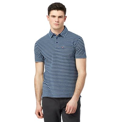 Light blue stripe polo shirt